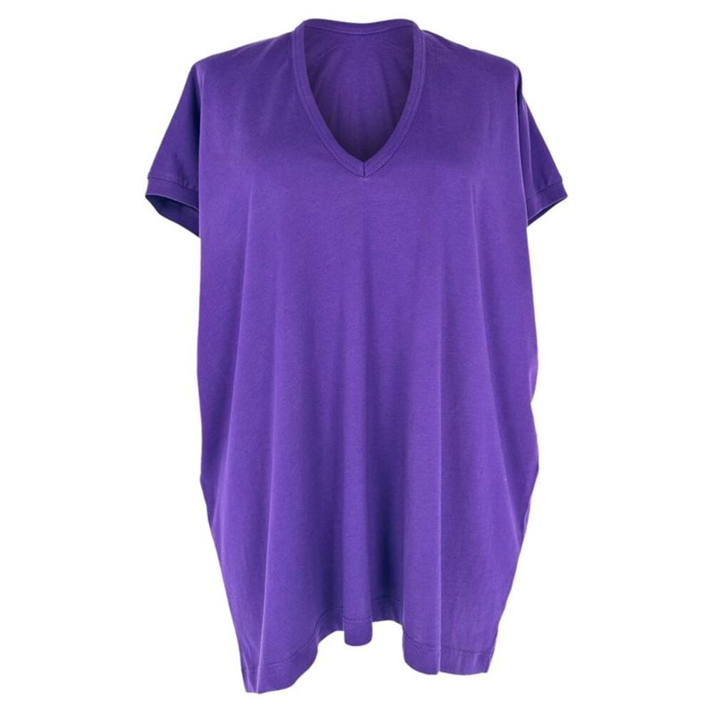 Dries Van Noten V-Neck Blouse in Purple Cotton